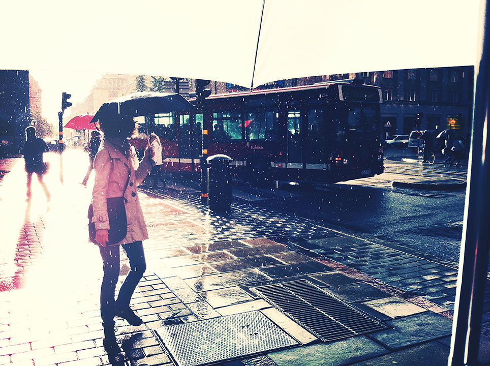 Under my umbrella.